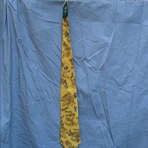 Tifudun Yellow Dragon %100 silk tie